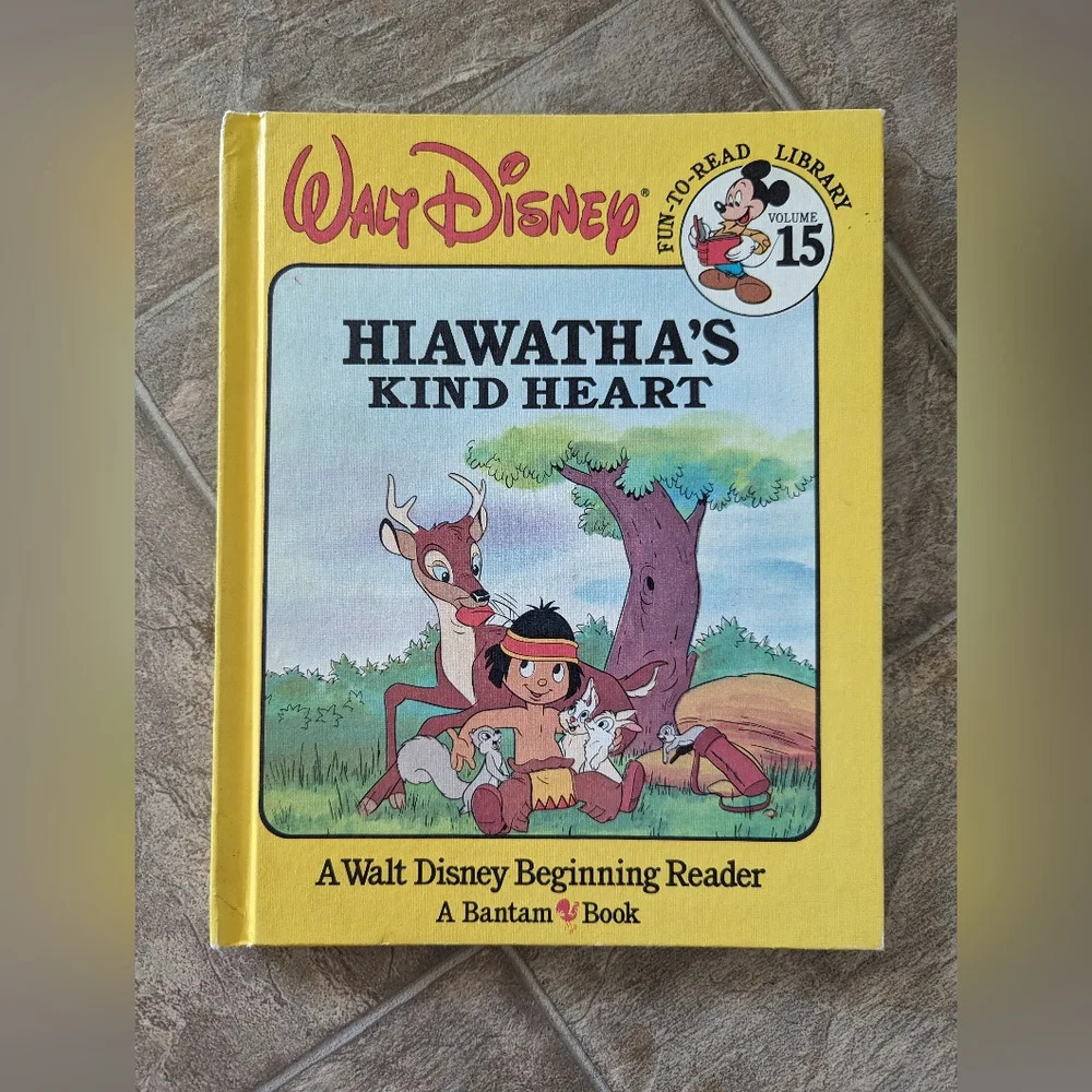 Walt Disney  fun to read library Vol 15 Hiawatha's kind hear 1986 hardback